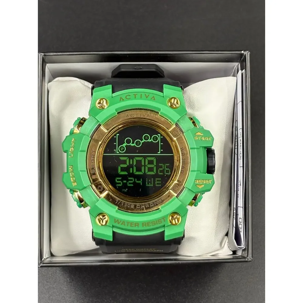 Activa X Invicta Summit Digital Watch 50mm Black and Green New In Box